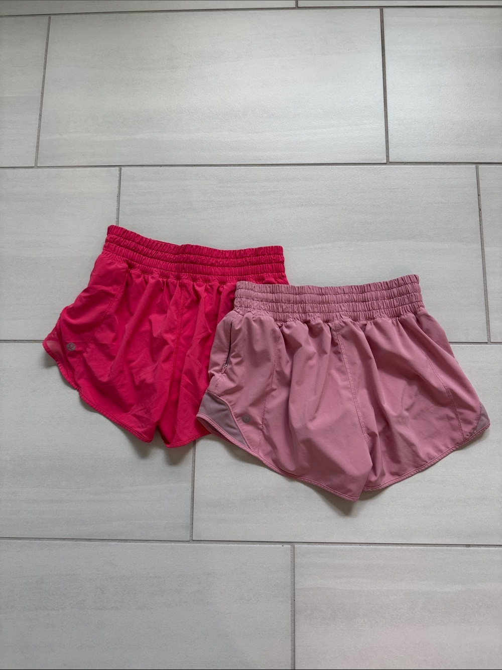 Bundle, Set of 2!! Lululemon Pink Hotty Hot Shorts, size 4